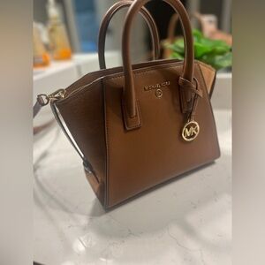 Michael Kors Leather Top Zip Satchel